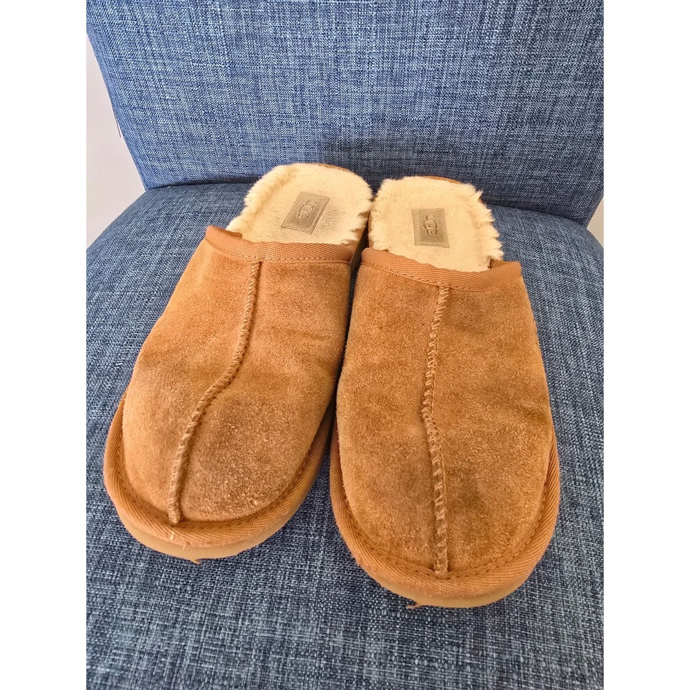UGG Kids Scuffette II Chestnut Suede Sheepskin Slippers 1126382K Size 4